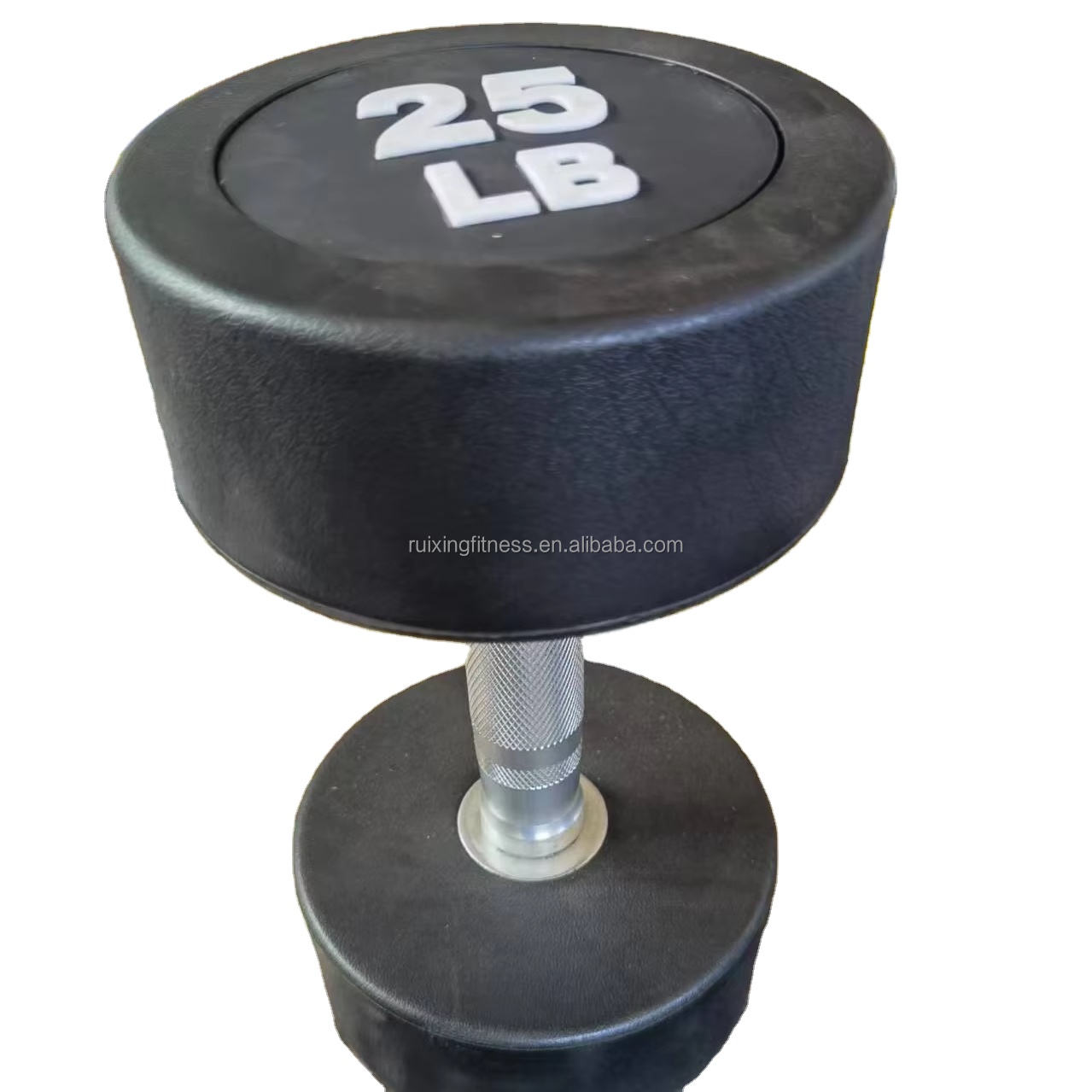 25LB 15LB Round Head Shape Fitness Dumbbell Set Rubber Steel for Gym & Home Training Fixed Exercise Dumbbell 10LB to 50LB