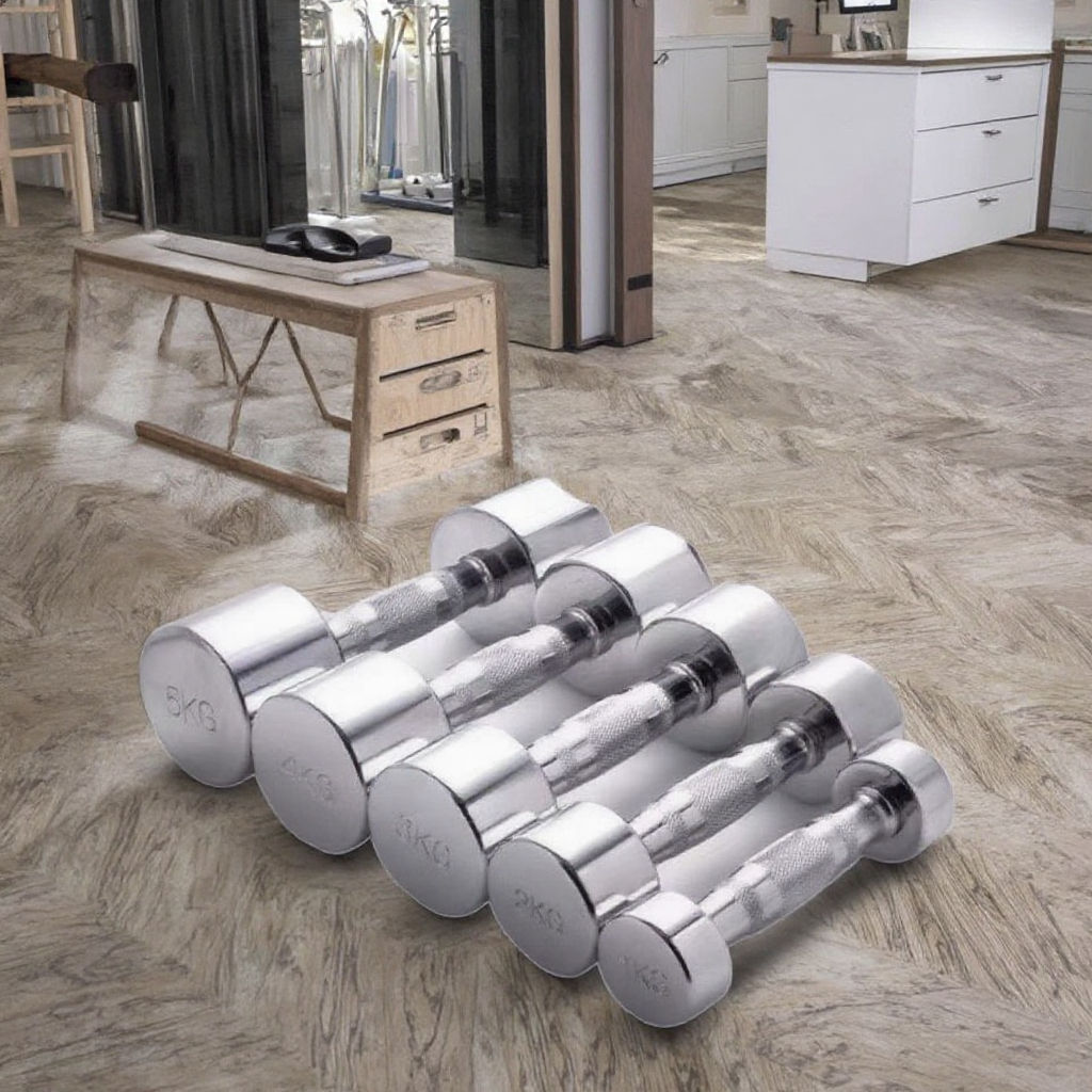 Compact 15kg Adjustable Cement Dumbbell Set-Black for Efficient Home Workouts