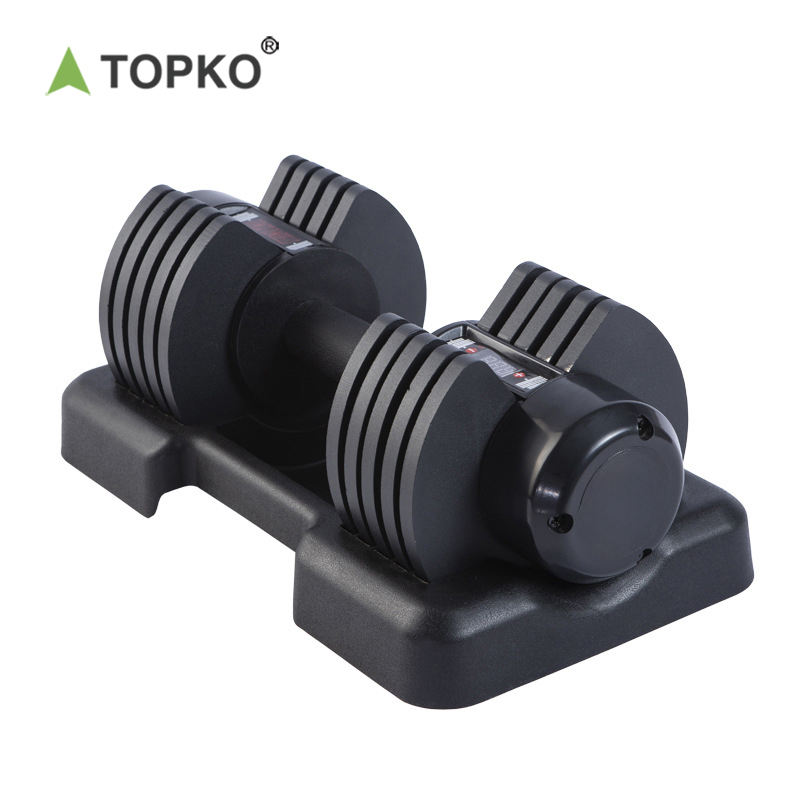 TOPKO Home Fitness Gym Equipment 13.5kg Weight Lifting Adjustable Digital Counting Dumbbell with Stand