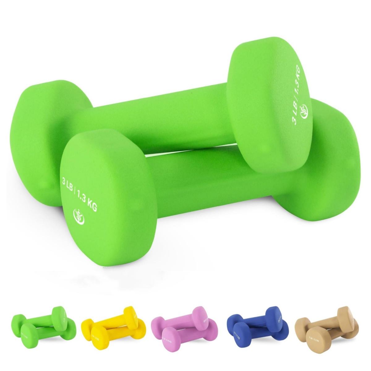 OEM Non-Slip 2LB 3LB 5LB 8LB 10LB Neoprene Vinyl Coated Hex Dumbbells Basics Rubber Hand Weights for Fitness