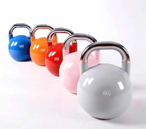 4kg/6/8/10/12/14/16/20/24/28/32kg Free Weights Vinyl Kettlebell Set for Bodybuilding