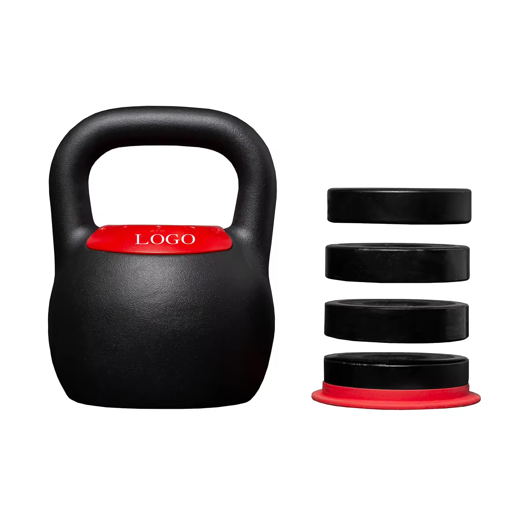 ZJFIT 2025 New Arrival Hot Sale New Design Adjustable Cast Iron Kettlebell 16KG Set Fitness Sports Weighted Plates for Gym